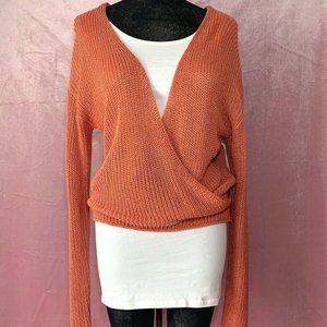 NWT Forever21 Rose Crossover Sweater Top